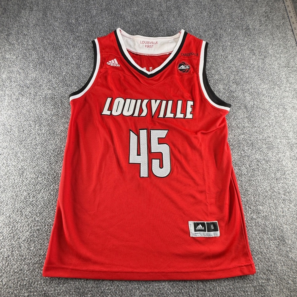 Adidas Louisville Cardinals Donovan Mitchell 45 Basketball Jersey Red Mens Small